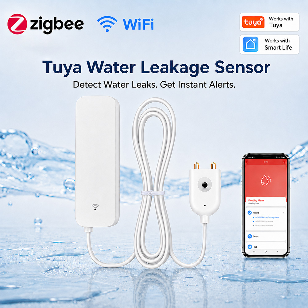 Water Alarm Sensor - Датчик протечки воды ZigBee WiFi, сигнализация