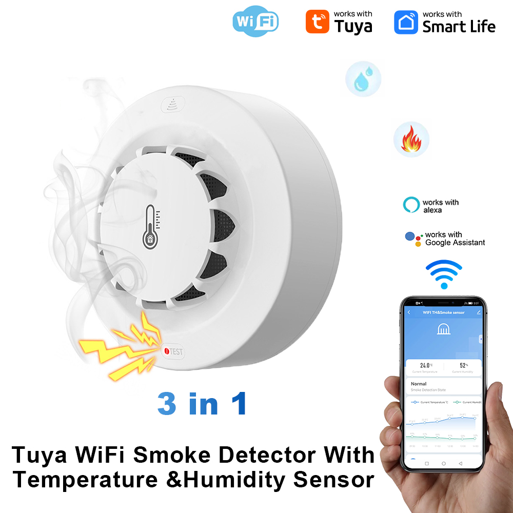 Tuya Wi-Fi BT Двое подключение – обзор и цена Smoke Detector Interconnected